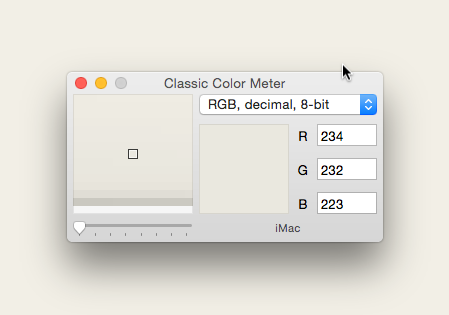 Colour display options