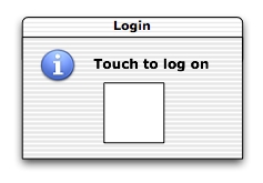 Touch screen login dialog