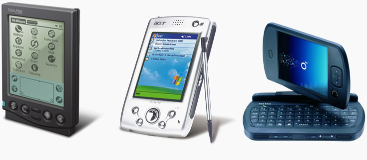 Palm Pilot, Windows PDA, HTC Exec
